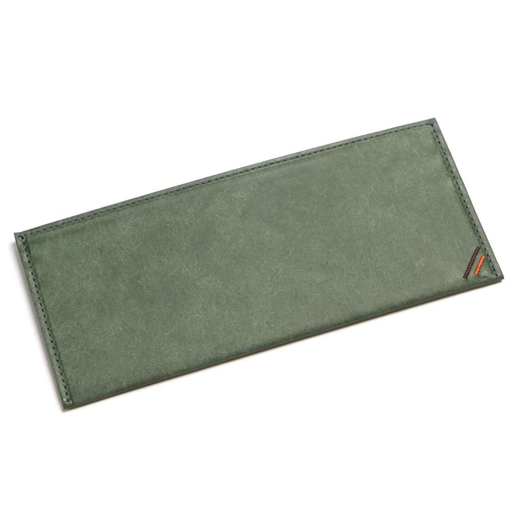 Leather Craftsman Margot Men's Slim Long Wallet, Genuine Italian Leather, No Coin Purse, No Lid, No Gusset, MG001 DGR (Dark Green)