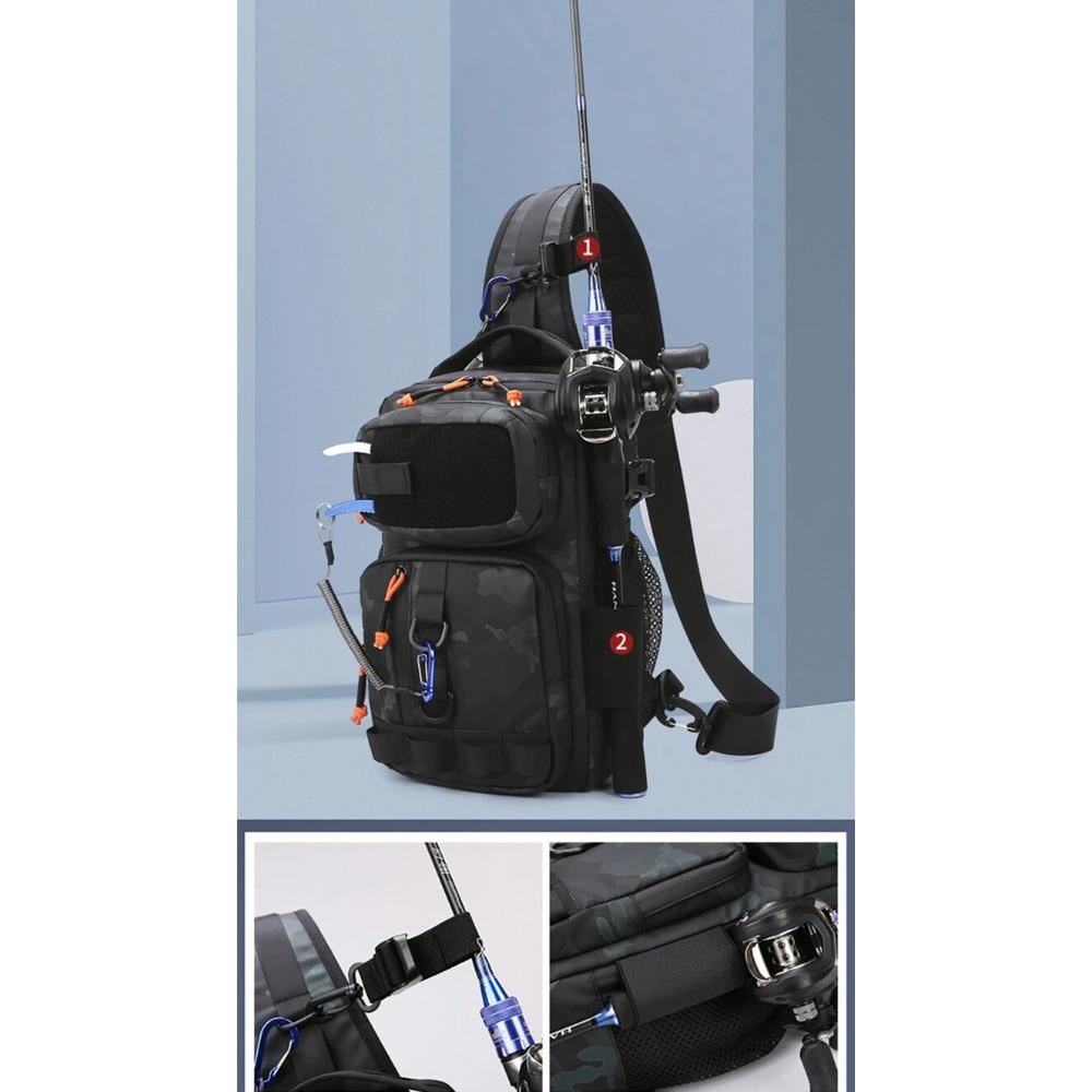 Tactical FIshing Bag Backppack Chest Sling Outdoor FIshing Lure Rod Men Sports Handbags Shoulder Laser Molle Hunting Hiking Bags