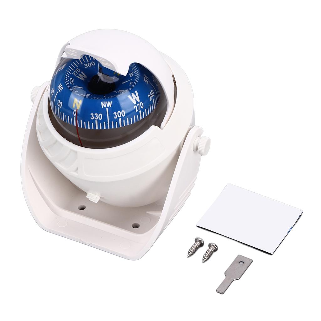 Marine Boat Navigation Compass Magnetic Declination Adjustment Night Lighting Dash Mount for Cars Ships Caravans