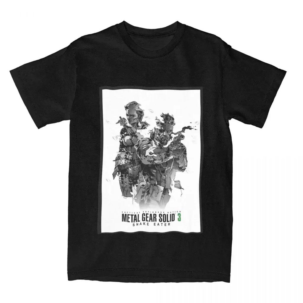 Metal Gear Solid 3 Poster T Shirt MGS3 Game Novelty Tees Short Sleeve Crewneck T-Shirt Cotton 4XL 5XL Clothing