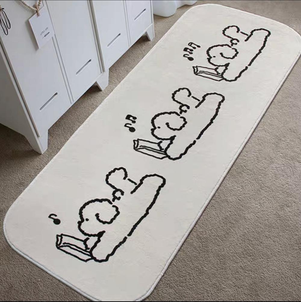 

VIKAMA Минималистичный дизайн собаки Ковер из искусственной шерсти - Нескользящий, Пятноустойчивый для спальни, ванной комнаты, дивана - Коврик-циновка для домашнего декора 40X120CM 16x47inch