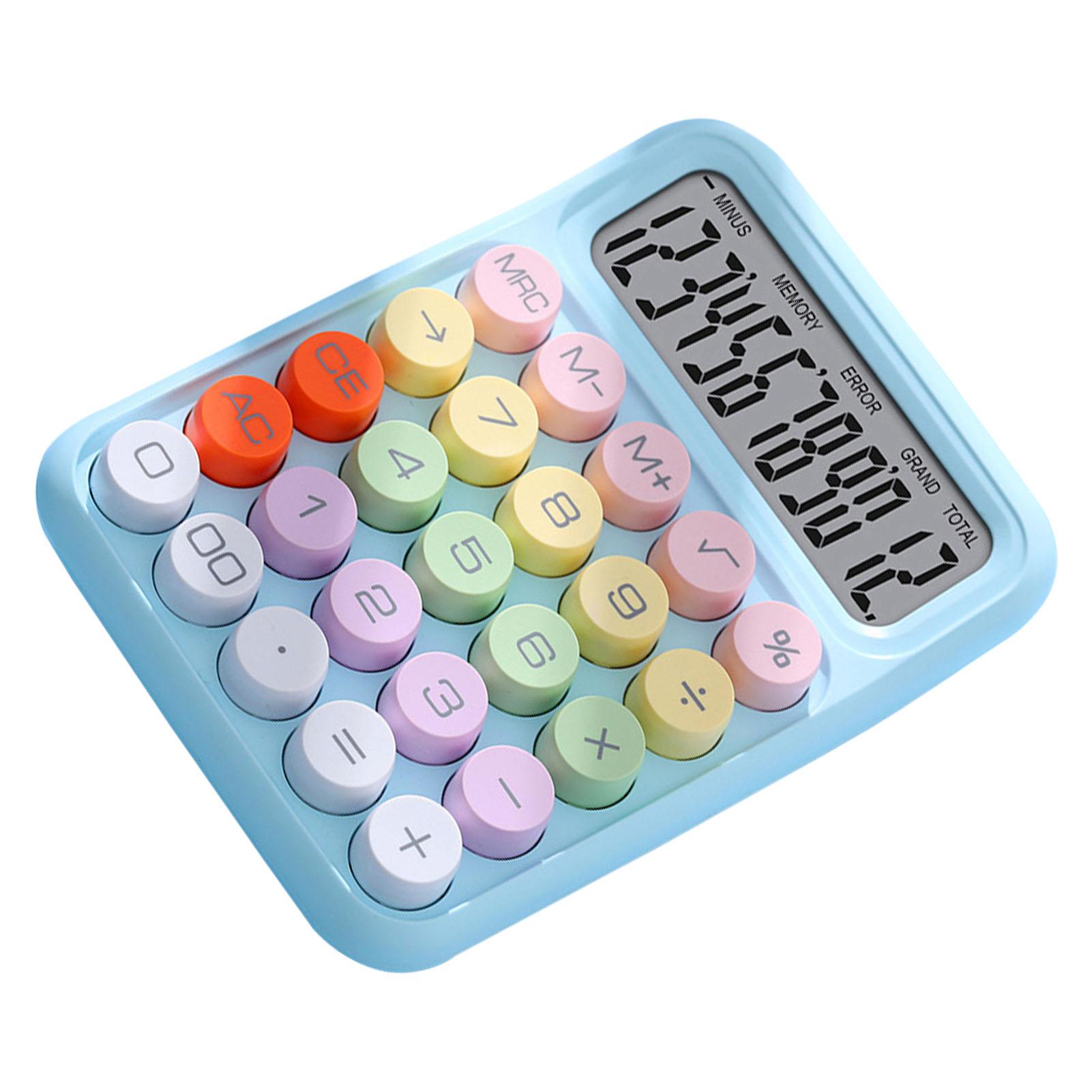 

Colorful Calculator Mechanical Keyboard Calculator Electronic Desktop Calculator for Home School Office Sky Blue небесно-голубой