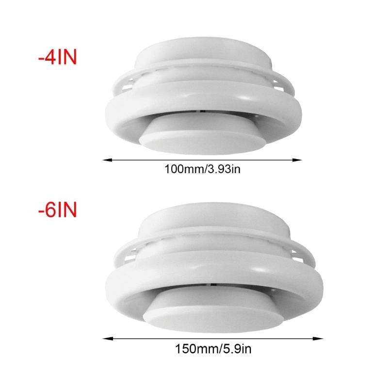 Precisions Airflow Control Vent Cover 4/6Inch Adjustable Ducting Ventilation Cover for Window Ceiling Ventilation