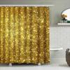 Luxury Gold Glitter Shower Curtain Sparkle Bathroom Decor Shiny Fabric Waterproof Home Accessory For Bathtub Or Pool Area (Size: