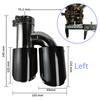1 Pcs Universal Car Carbon Fibre Tail Throat Length Burnishing h-Shaped Double Out Twill Glossy Exhaust Muffler Tip
