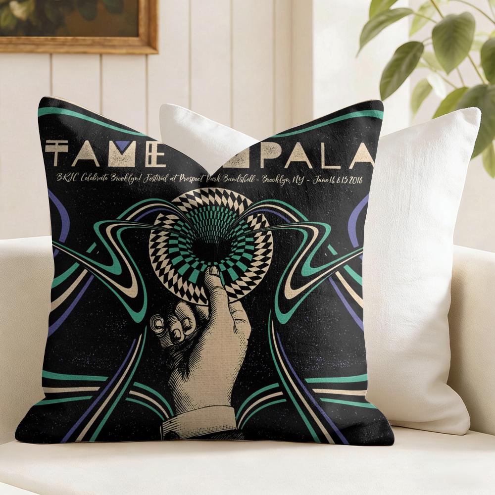Band TTame IImpala Cushion Cover Eco Linen Pillow Case DoubleSided Print Breathable Durable Zipper Home Decor Gift