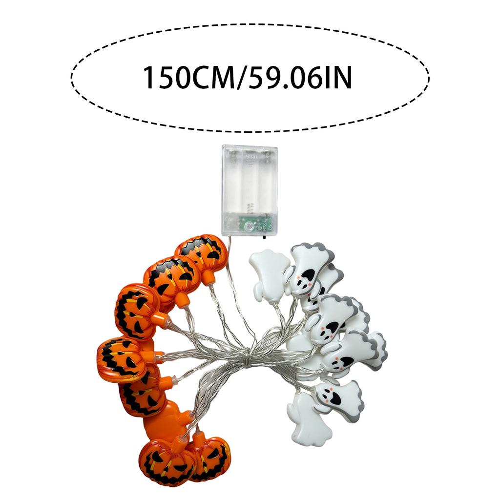 Halloween Pumpkin Ghost String Lights Outdoor Party Decoration Spooky Garden Accessory Creepy Holiday Gift Eerie Festival