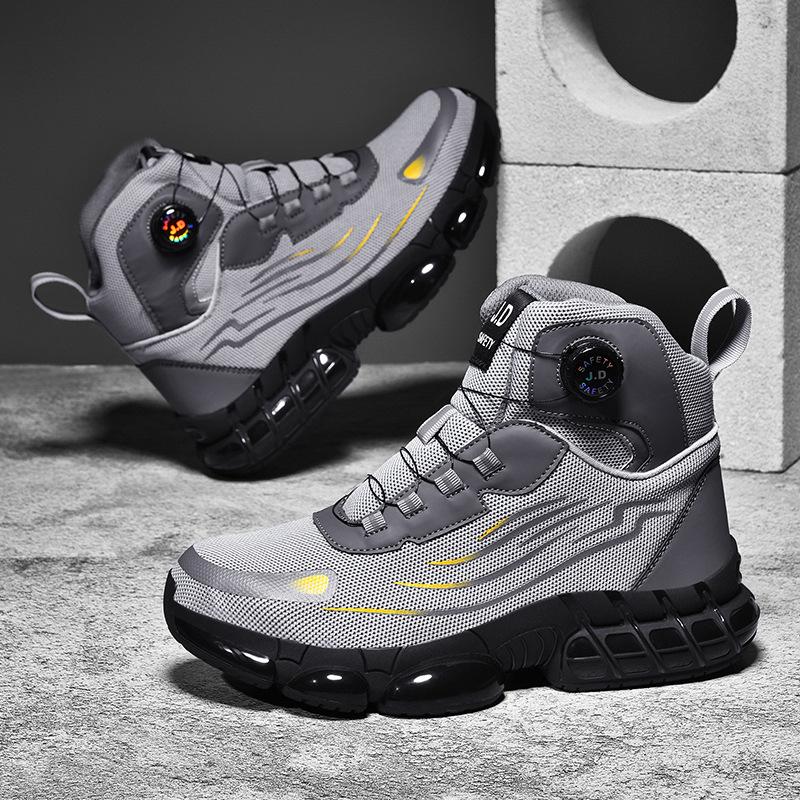 Safety Anti-collision Anti-puncture Work Boots Lightweight Breathable Four Seasons Universal Men's Large Size Construction Site Sneakers