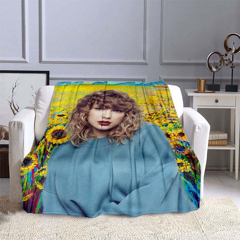 Coperta K-PopT- Taylor-S-Swift - Regalo per Fan - Adatta per Casa, Tempo Libero, Campeggio e Viaggio - Coperta Multifunzionale