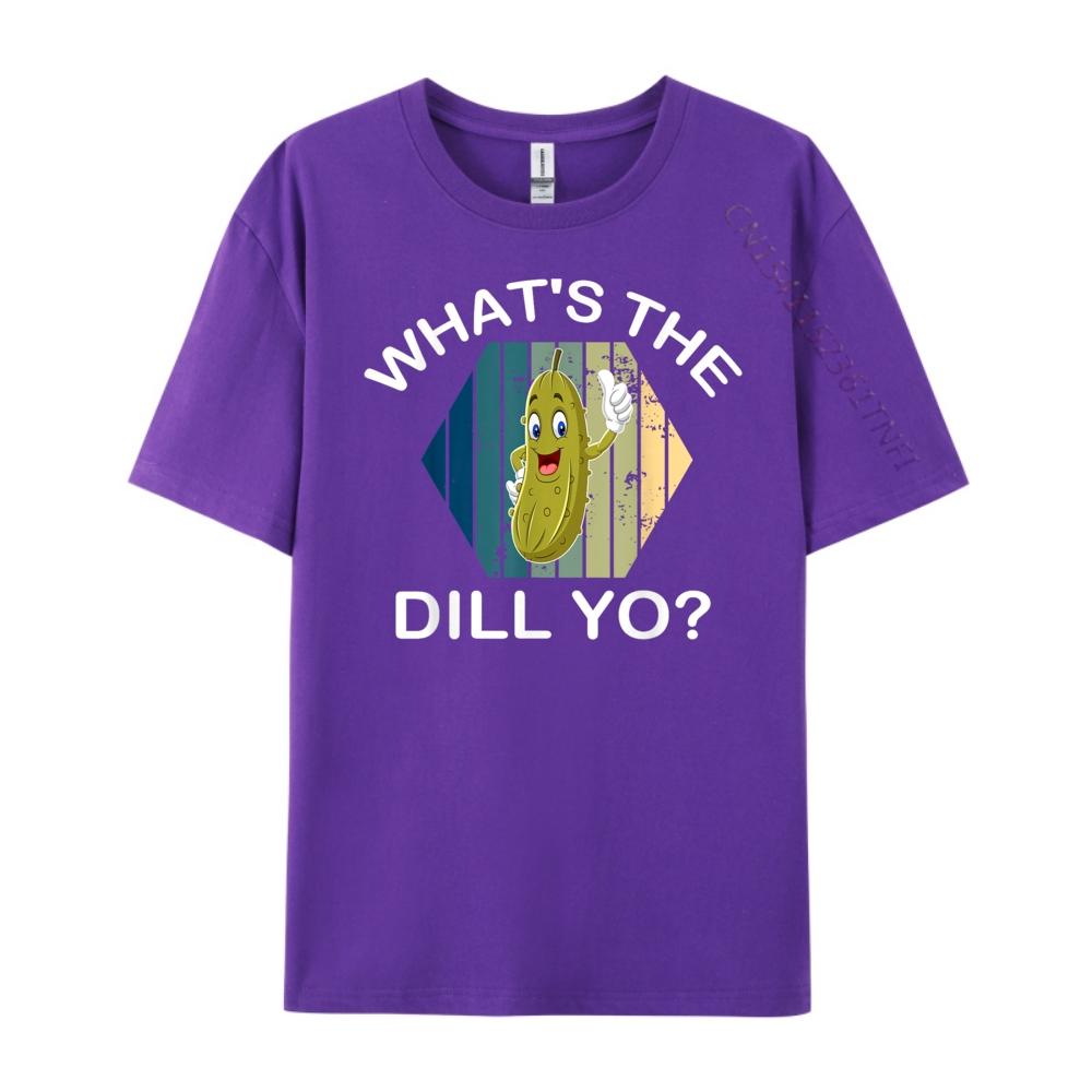 Funny Pickles What The Dill Yo Dill Pickle White Graphic Tee Harajuku Leisure Men Free Shipping Clothes Hip Hop
