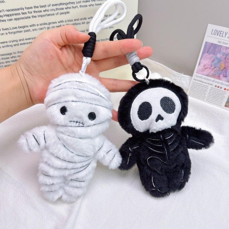 Creative Mummy Plush Pendant - Halloween Skull Backpack Charm Keychain Gift