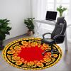 1PC Floral Ornament Chair Carpet for Office Non-Slip, Lightweight, Machine Washable Rug for Office, Sleeping, Room - Holiday Decoryy251009076