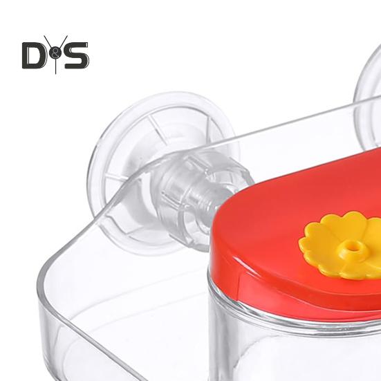 Kolibri-Futterspender für Fenster, starker Saugnapf, Kolibri-Futterspender mit 4 Futteröffnungen, Wasserstation für Vögel aus Kunststoff