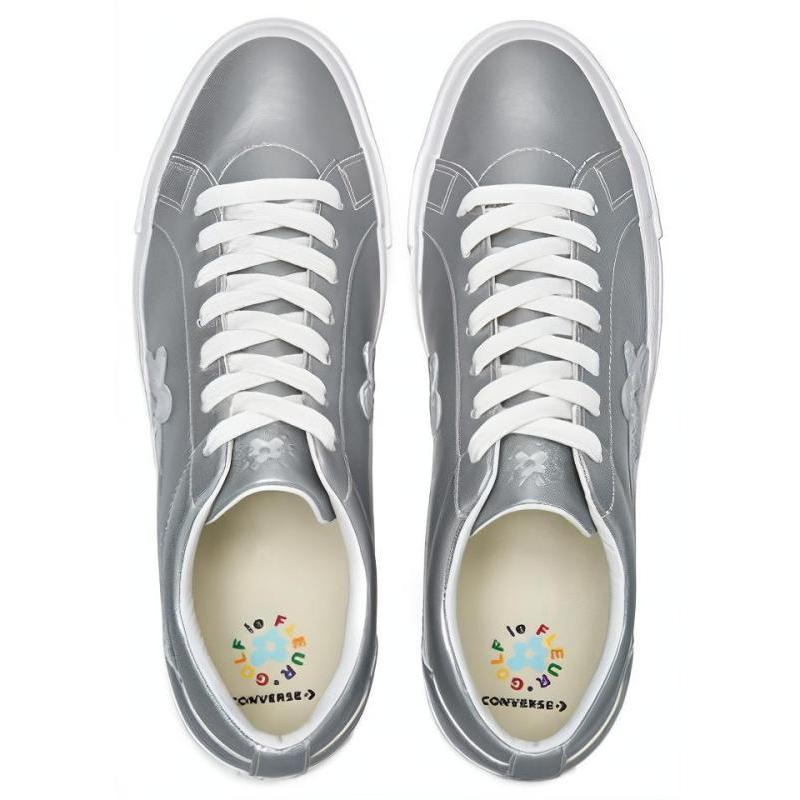 Golf Le Fleur x Converse One Star Ox Small Flower Co-branded 3M Reflective Low-Top Board Shoes Unisex Silver