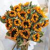 Sunflower Teddy Dried Flower Bouquet - Yunnan Natural Air-Dried Arrangement for Living Room Decor