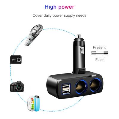 12V-24V Auto Zigarettenanzünder Splitter Stecker LED Auto Steckdosen Adapter USB Auto Ladegerät Für Handy MP3 DVR Zubehör