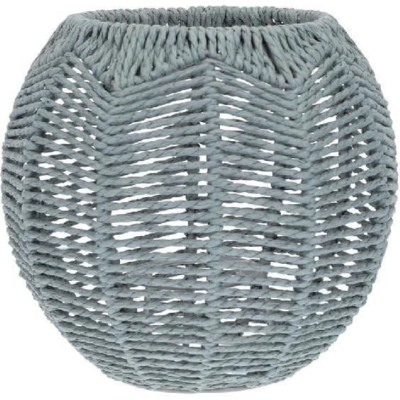 

Happyyami 1 шт. Плетена ротангова підвісна лампа Люстра Кришка Джутовий абажур Плетений абажур для підвісної лампи для вітальні (Круглий) сірий