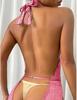 One Piece Womens Lingerie Halterneck Crotchless High Cut Bodysuit Plus Size Lace Teddy Lingerie for Women Sex Play