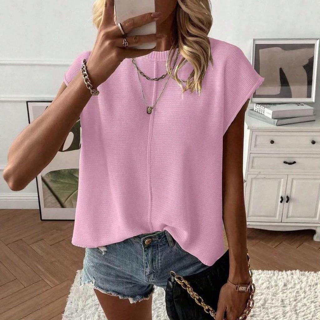 2026 Summer Women's American Style Streetwear: Solid Color Slimming Casual Trendy Sweater