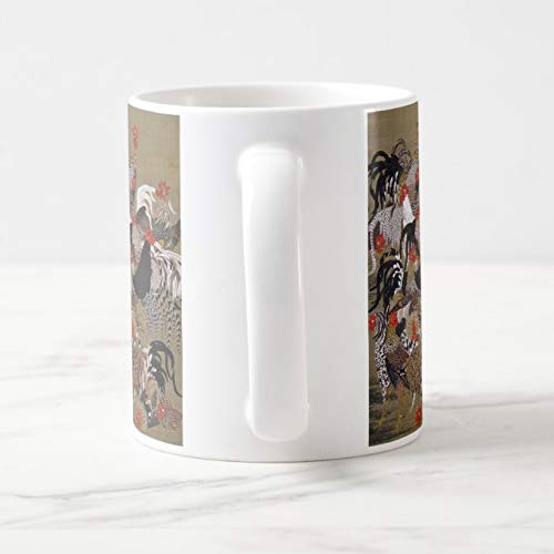 Ito Jakuchu's "Flock of Chickens" Mug: Photo Mug (Ito Jakuchu Series)