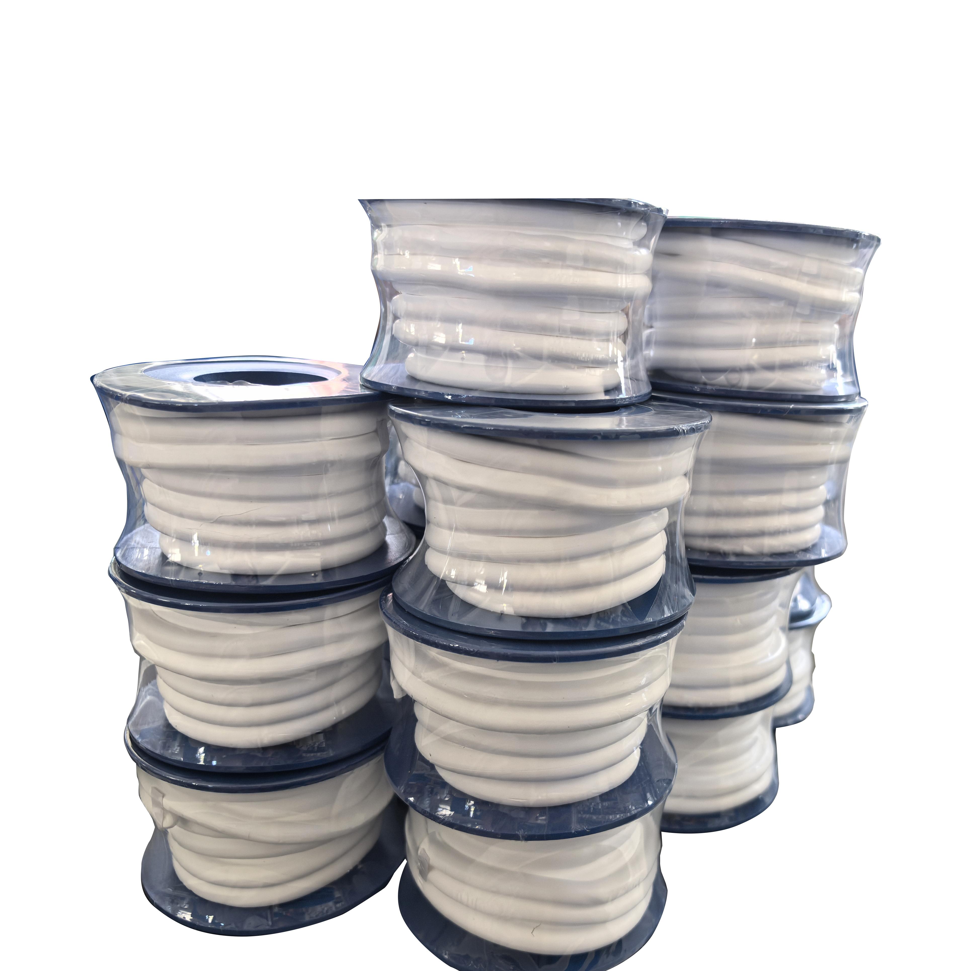 JF-PTFE Expanded Polytetrafluorethylen Gasket Soft Valve Stem Packing Sealing Cords Joint Sealant Cords Joint Sealant Soft Seals (white,PTFE&Seal ing Strip)
