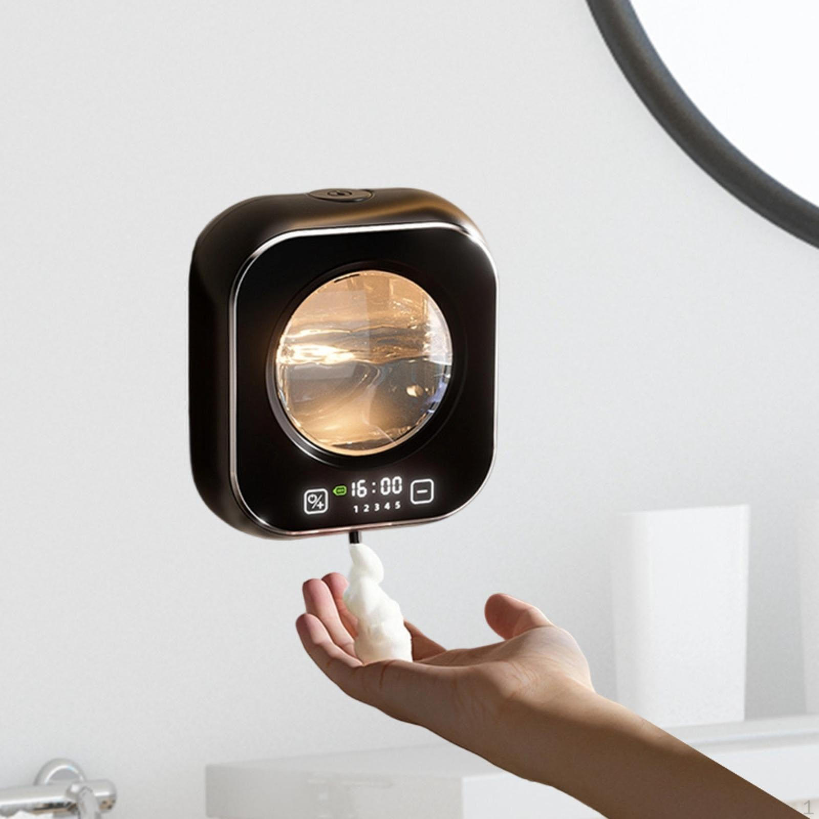 

320ml Automatic Soap Dispenser with Touchless Technology, Digital Display, Adjustable Foam Volume, чёрный