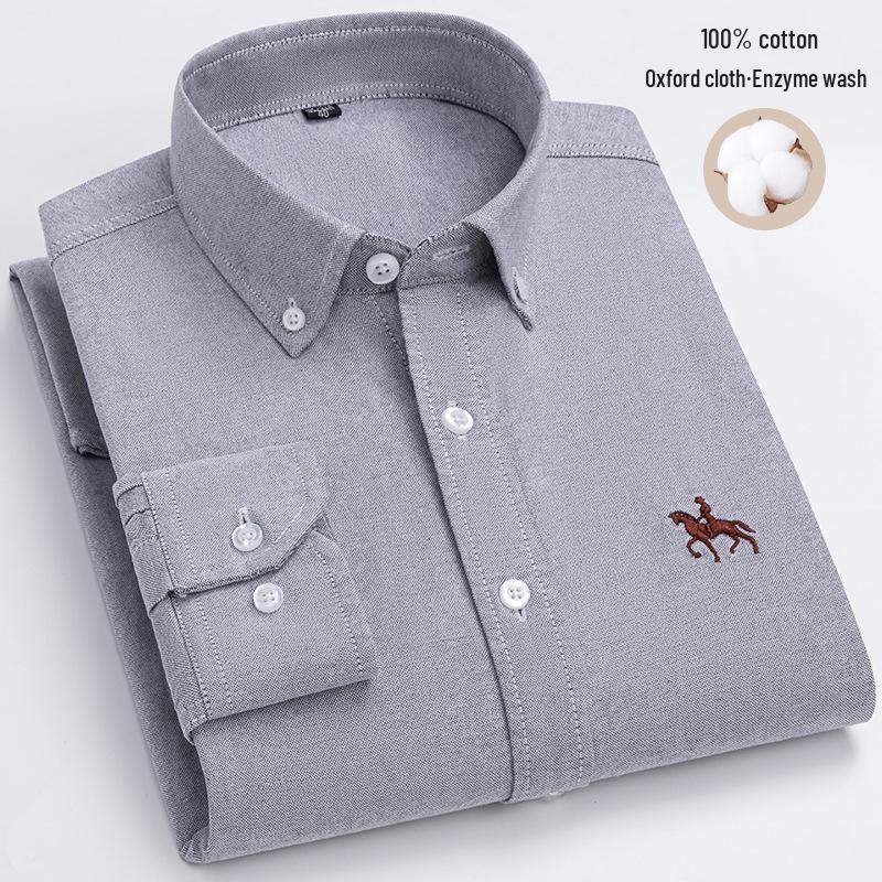 

Paul Men s Pure Cotton Long Sleeve Shirt - Versatile Casual Top for Spring and Autumn 44