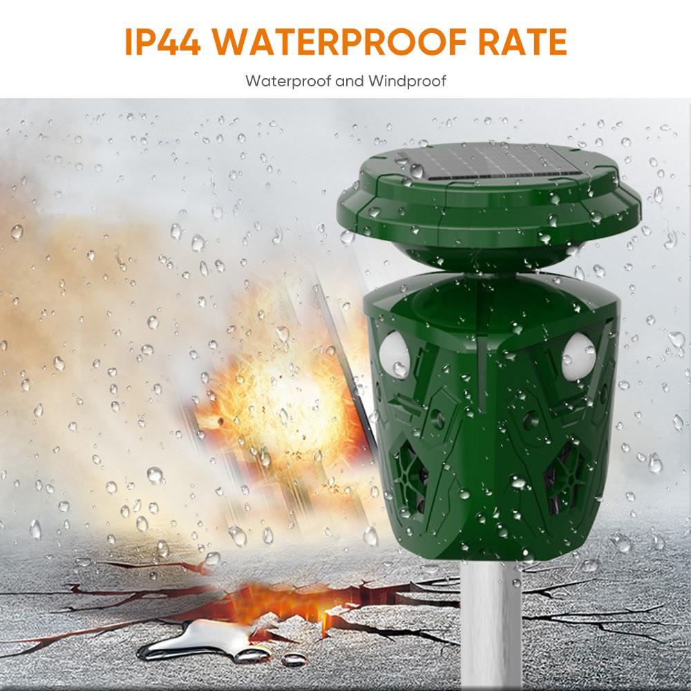 360 Degrees  Solar Power and USB Charging Waterproof Dog Repellent Ultrasonic Cat Repeller