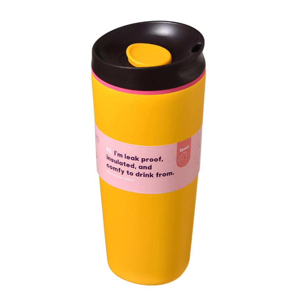 600ml Coffee Cup Tumbler with Lid Vacuum Stainless Steel Thermos Insulated Water Bottle Leak-Proof Keep Drinks Hot & Cold