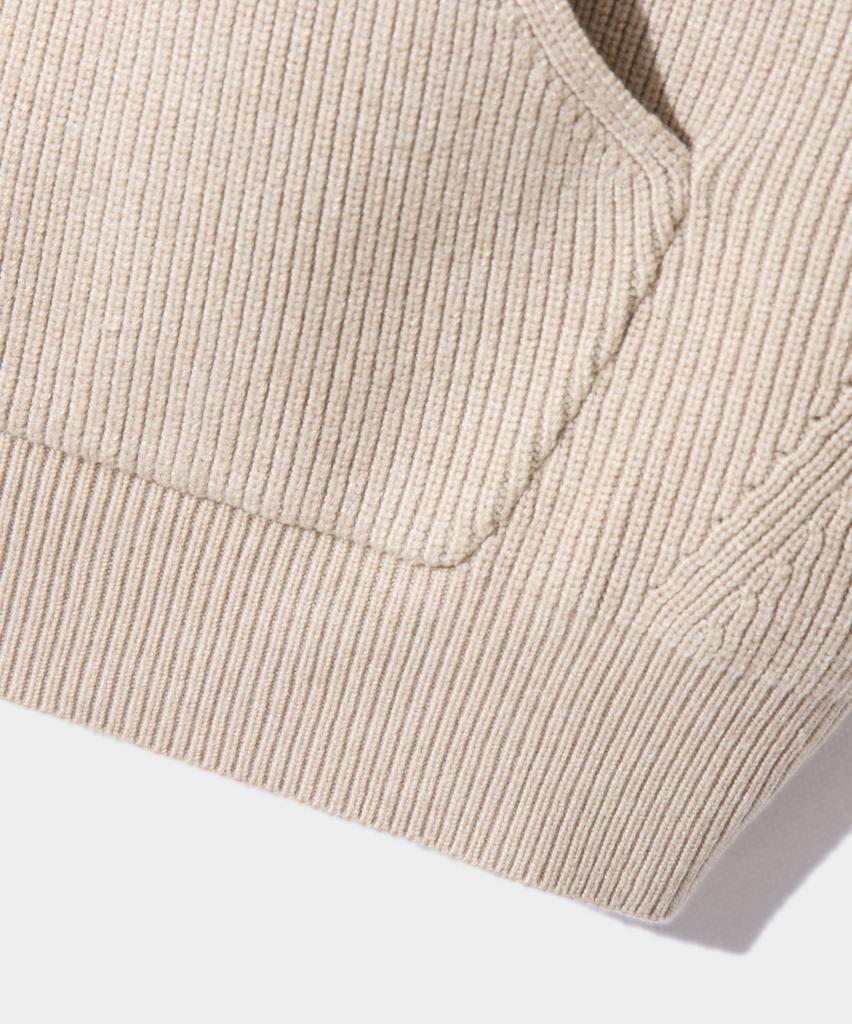Dimiteulibeullaeg 2Way Heavyweight Hacci Knit Zip-Up Hoodie_Oatmeal