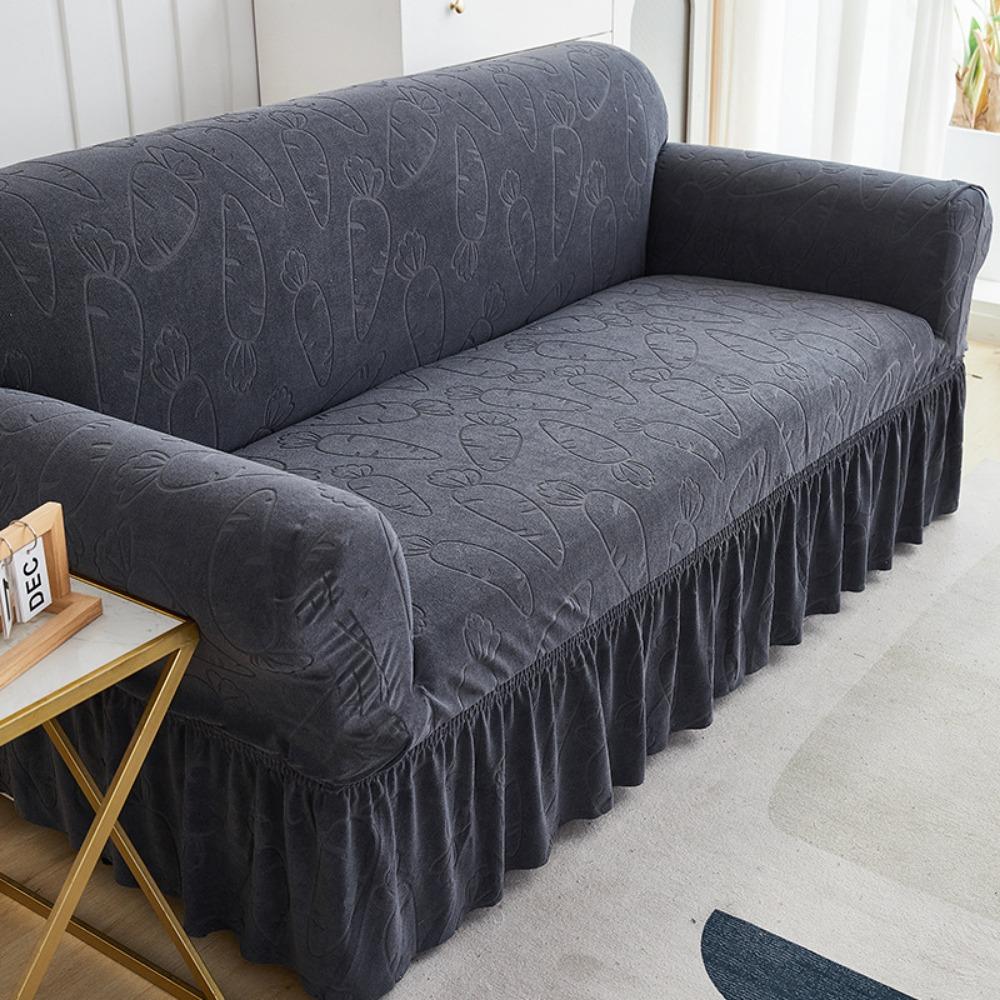 Thickened Skirt Jacquard Sofa Cover Full Coverage Universal Slip Proof Dustproof Sofa Cushion Cover