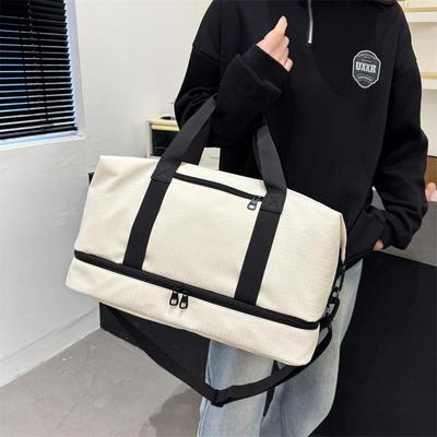 Short Trip Bag Dry and Wet Separation Fitness Yoga Training Bag Independent Shoe Compartment Cover Tie Rod Business Trip Luggage