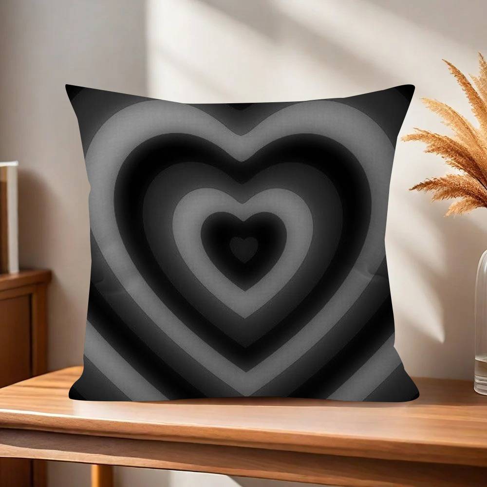 Black and White Abstract1  Pillow Covers Cartoon Sofa Decorative Home Doublesided Printing Short Plush Cute Cushion Cover