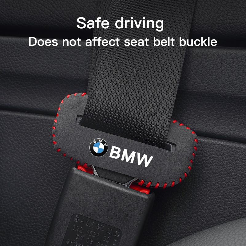 RDZZ5 For BMW X1 X3 X4 X5 E39 M1 M2 M3 Sticker Safety Belt Buckle Cover for Anti-collision and Anti-scratch Protection Leather Cover
