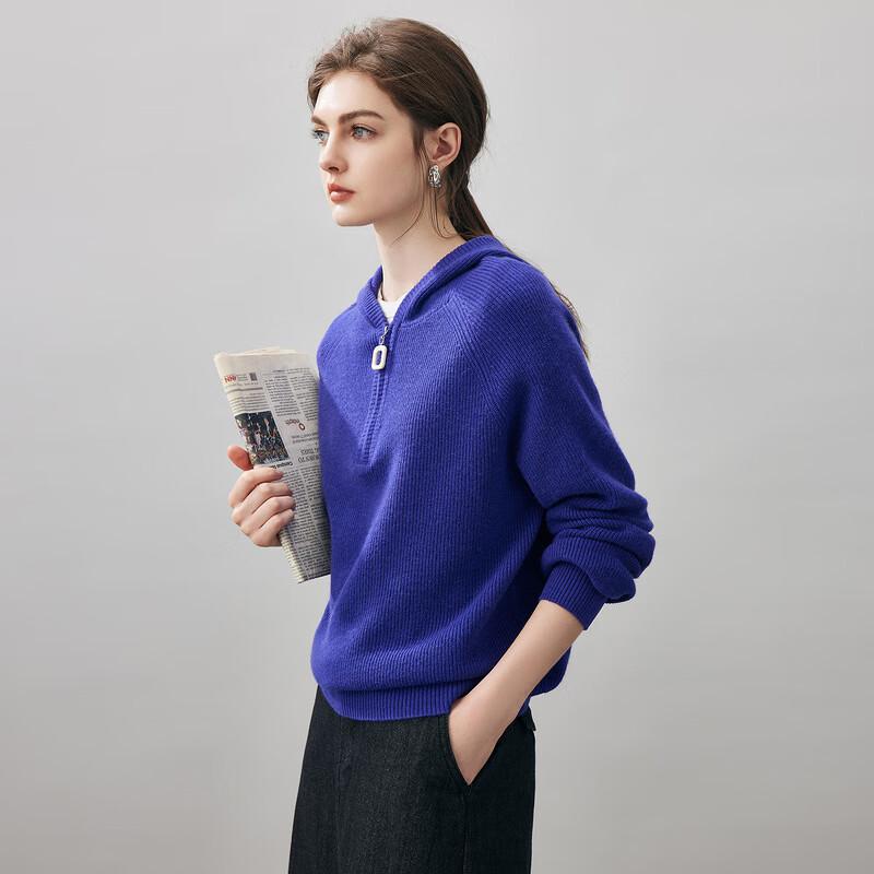 Komonboka Women's Hooded Cashmere Knit Sweater