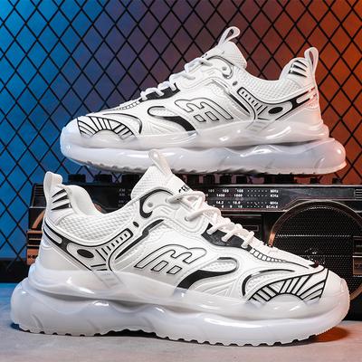 Męskie buty wiosna i jesień nowe oddychające buty z siateczki męskie buty sportowe modne wszechstronne platforma dad modne buty