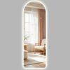 Large Wall Mirror 120 X 40 Cm with LED Lighting Arched Mirror, Variable Intensity and 3 Transparent Lighting Colors