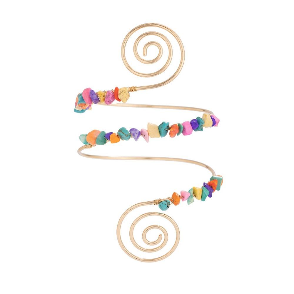 Handmade Craft Adjustable Armband Alloy Open Bangle Glamorous Bohemian Arm Cuff  Retro Fashion