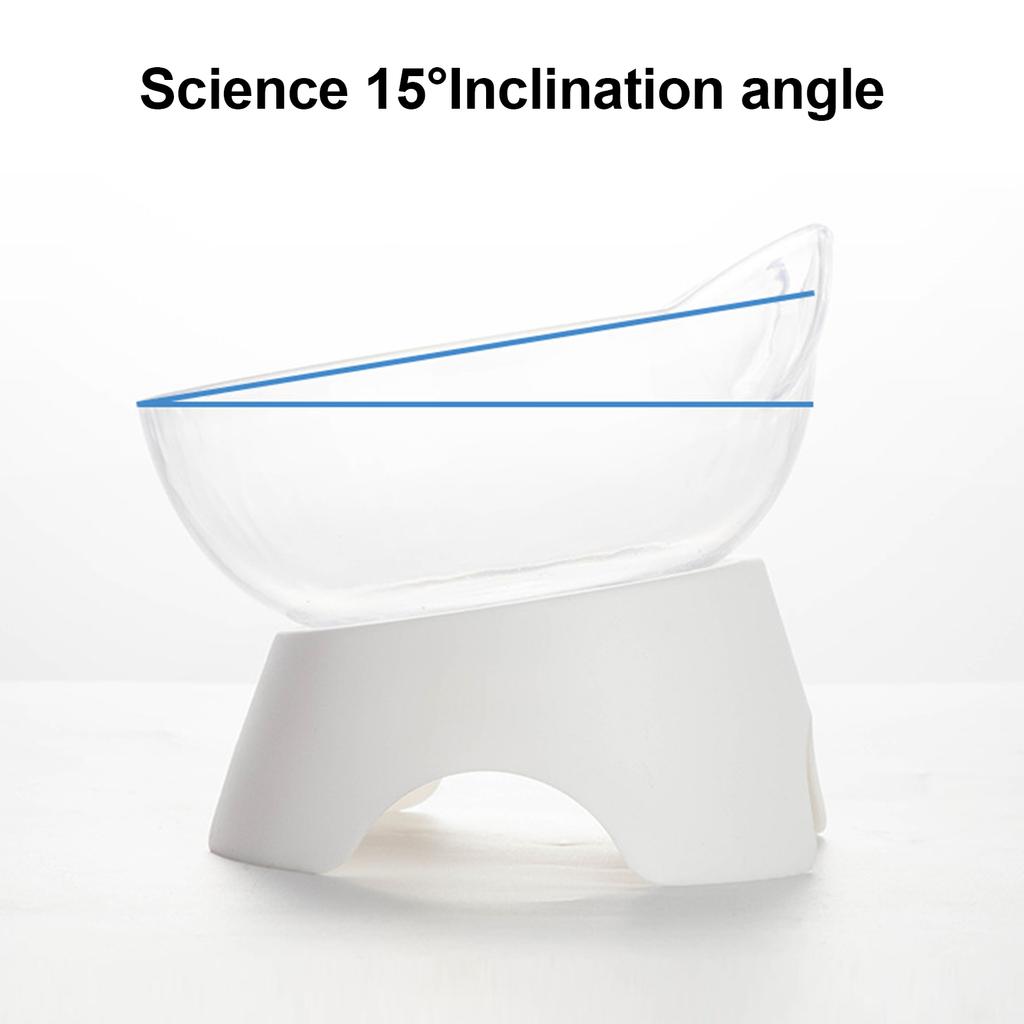 Cat Bowls,15 Degrees Tilted Raised Cat Food and Water Bowl Pet Feeder Bowls for Cat and Small Dog