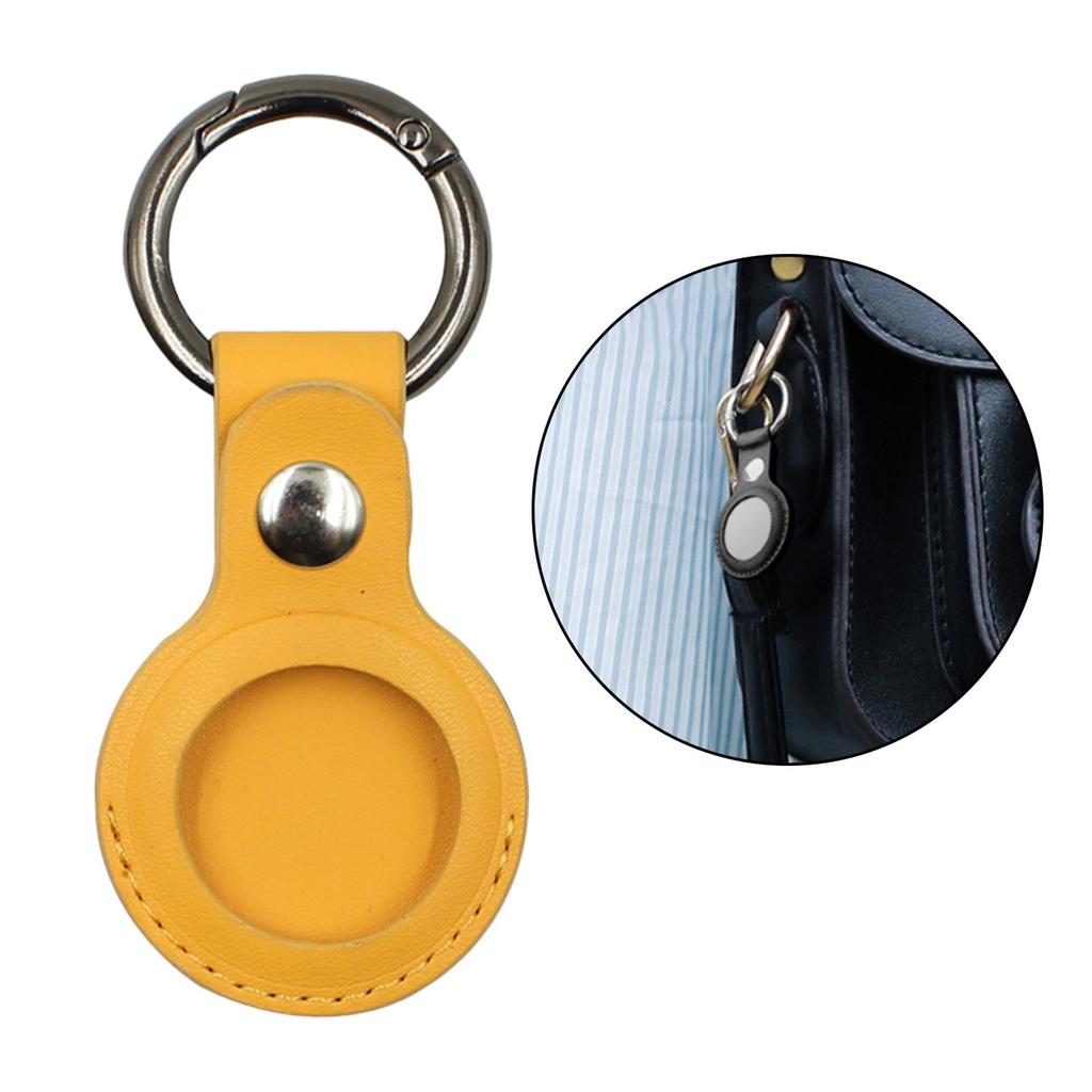 New PU Leather Protective Sleeve for Apple for Airtag Locator Tracker Anti-lost Keychain Protective Sleeve, wear-resistant