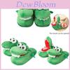 Fun Crocodile Plush Cotton Slippers Soft Non-slip Home Footwear