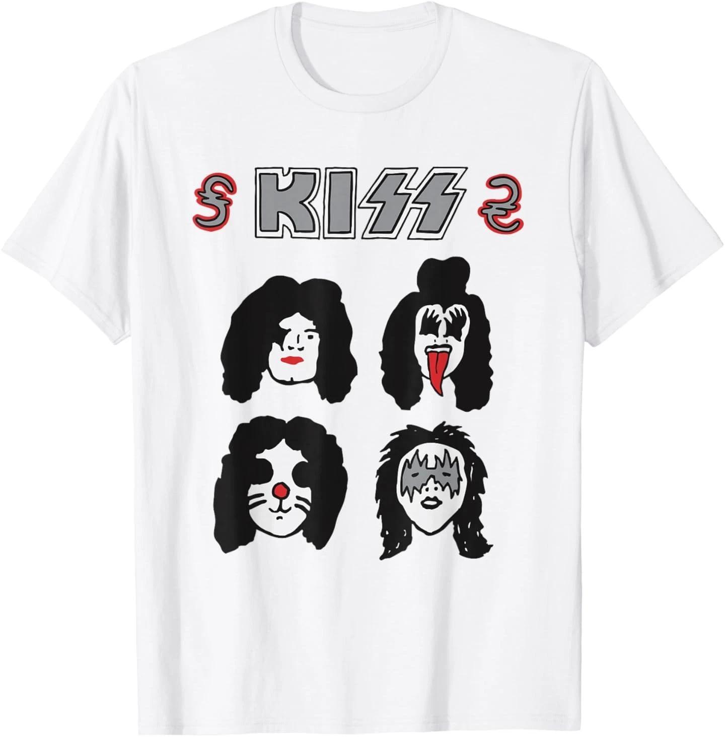 Official Exclusive KISS Alive Fan Art 100% Cotton T-shirt Mens Tees Top L