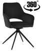 LAPO Swivel Chair Upholstered In Gray Fabric