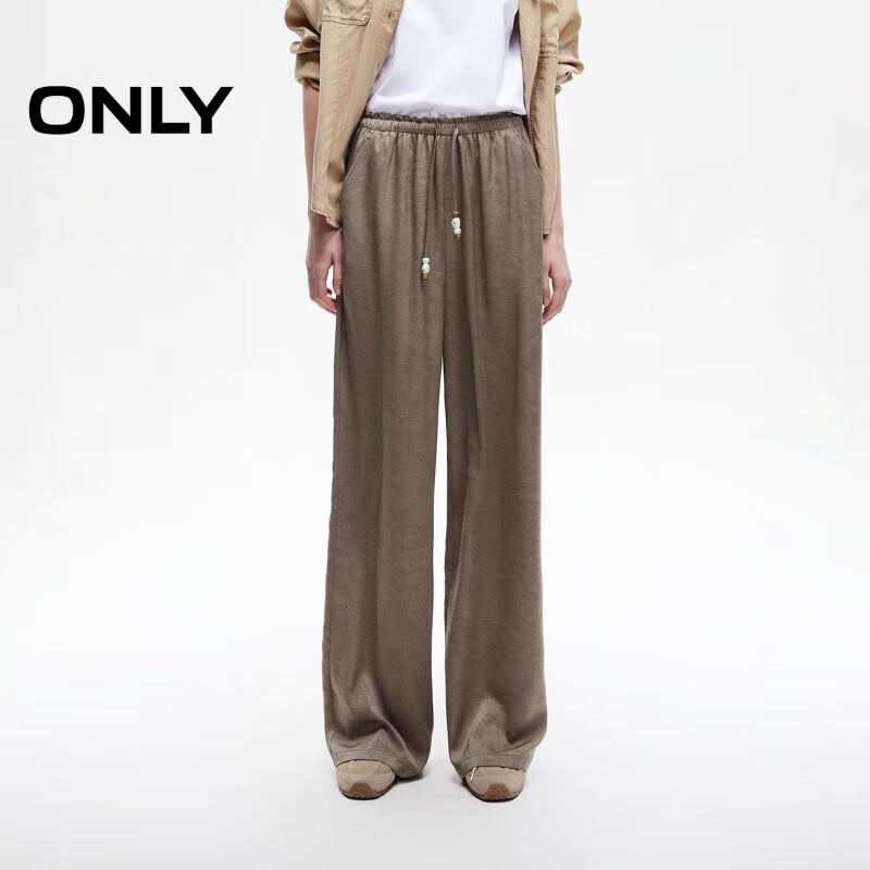 ONLY Women's 2025 Summer Beaded Loose Straight Leg Casual Pants