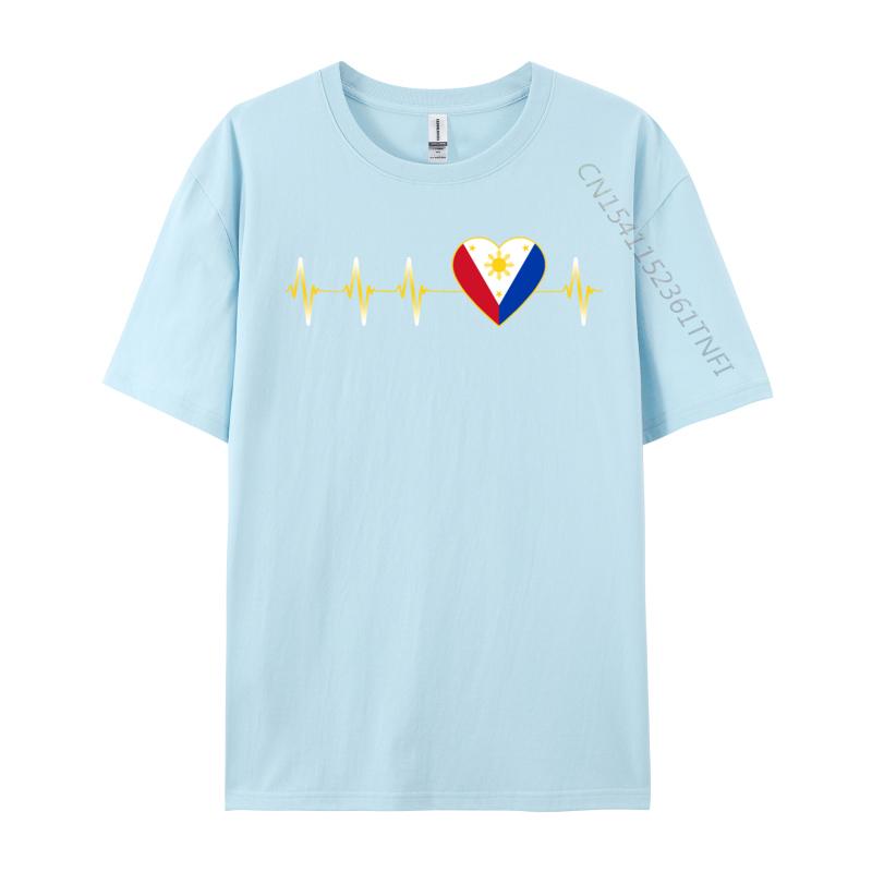 

Filipino Heartbeat I Love Philippines Flag Heart Tees Prevalent Printing Youth Top T-Shirts Normal T Shirt Men Clothing 4XL