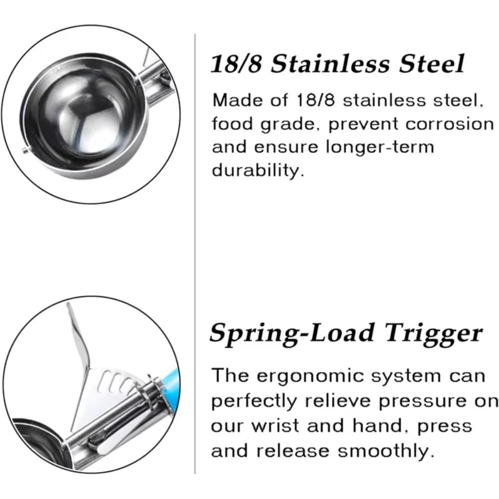 Handle Ice Cream Scoops Watermelon Fruit Mash Spoon New Kitchen Tool