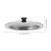 Stainless Steel Universal Pot Lid Replacement Pan Cover Skillet Lid Kitchen Accessory Large 27.5cm Bakelite Knob Multipurpose