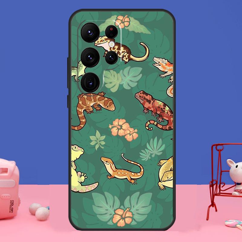 Lizards Geckos Case For Samsung Galaxy S24 S23 S22 Ultra S20 S21 FE Note 20 S8 S9 S10 Note 10 Plus Cover