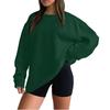 Women's Casual Fashion Loose Sports Round Neck Pullover Long Sleeve Sweatshirt