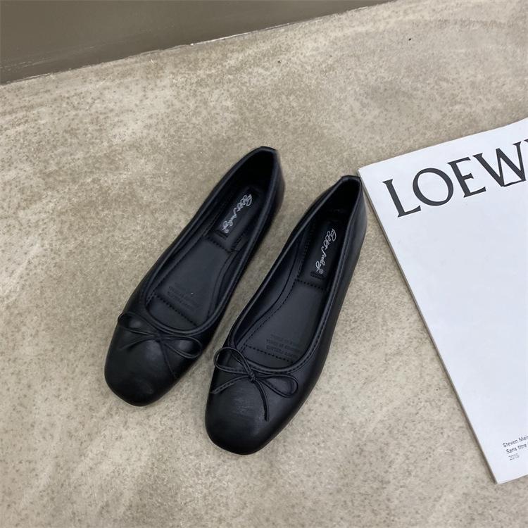 Flat Shoes Women Ballerinas Round Toe Bowtie Slip on Ballet Flats Lazy Loafers Moccasins Soft Comfort Ladies Casual Flats Shoes